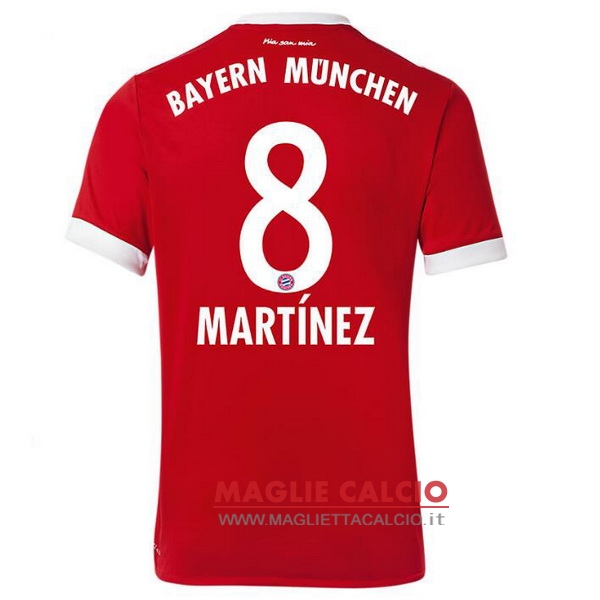 nuova maglietta bayern munich 2017-2018 martinez 8 prima